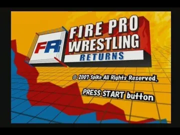 Fire Pro Wrestling Returns screen shot title